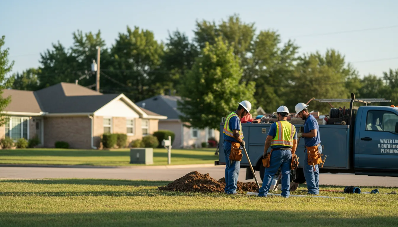 Residential water line and bathroom plumbing service in Mazomanie, WI